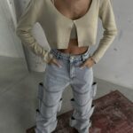 Askılı Bluz Hırka Triko Takım