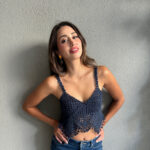 El Örgüsü Askılı Crop Büstiyer