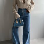 Önü İp Detaylı Keten Bluz