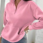 İçi Polarlı Fermuar Detaylı Kapşonlu Sweatshirt